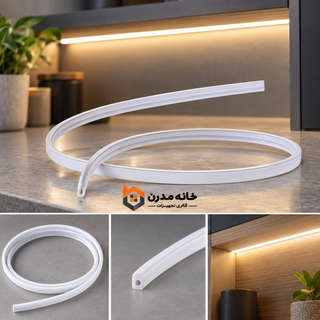 نوار LED سیلیکونی 10 متری عرض 6mm - سفید پلاتین 1947